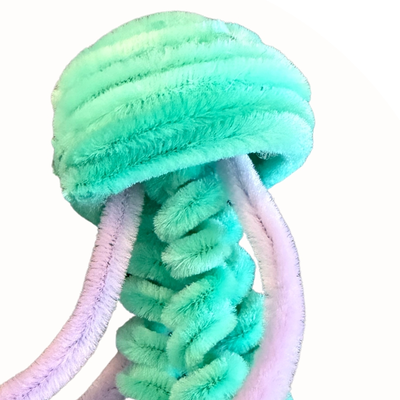 Fuzzy chenille jellyfish craft